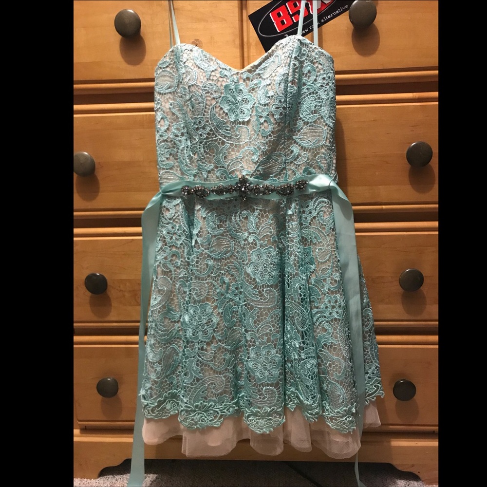 Light blue homecoming dress